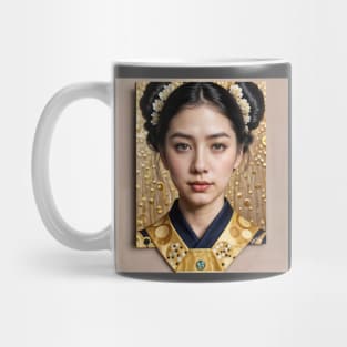 Golden Geisha Girl Mug